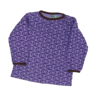 LÄngÀrmad t-shirt (Lila, Vit) frÄn Sture & Lisa Ekologisk bomull