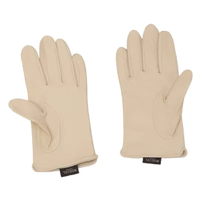 Leather gloves (Beige) from Roeckl