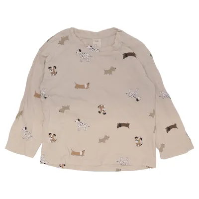 T-shirt à manches longues (Beige, Multicolore) de H&M Coton