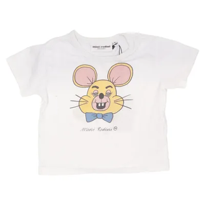 T-shirt (Hvid, Flerfarvet) fra Mini Rodini Økologisk bomuld