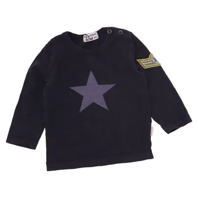 Långärmad t-shirt (Blå) från Claesen's Bomull, Elastan