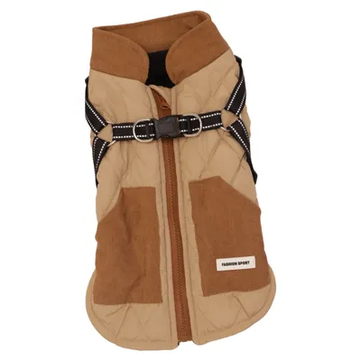 Hundefrakke (Beige, Brun) fra Fashion Sport Polyester