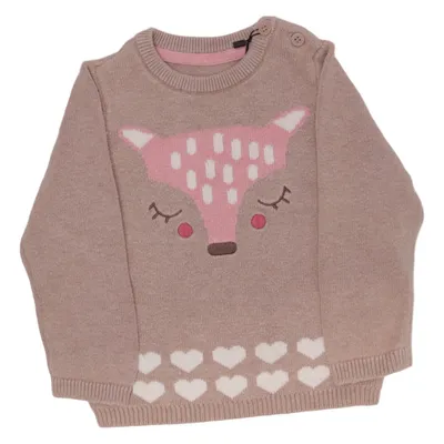 Sweater (Pink, White) from Mothercare Cotton