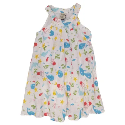 Kleid (Weiß, Blau, Gelb, Rot, Grün) von Frugi Bio-Baumwolle