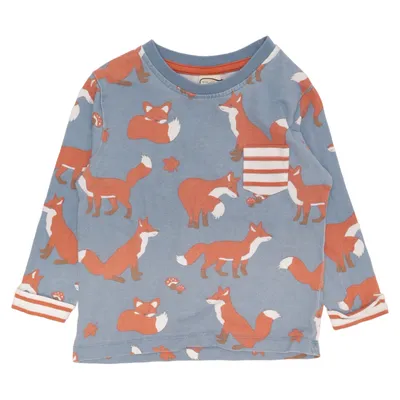 Långärmad t-shirt (Blå, Orange, Vit) från Alana Ekologisk bomull
