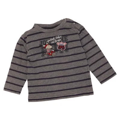 Long sleeve T-shirt (Gray, Blue) from Salt and Pepper Cotton