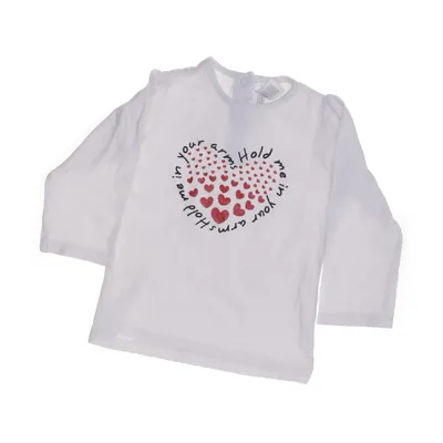 T-shirt à manches longues (Blanc, Rouge) de Baby Club