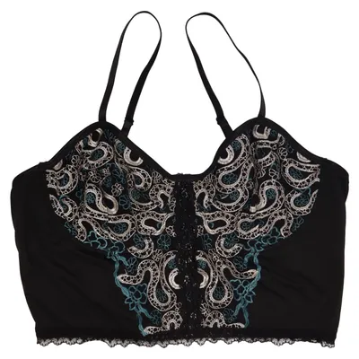 Bustier (Sort, Blå, Flerfarvet) fra Romwe Elastan, Polyester