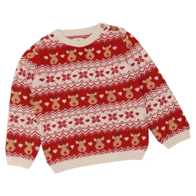 Julesweater (Rød, Hvid, Brun) fra Baby C&A Bomuld