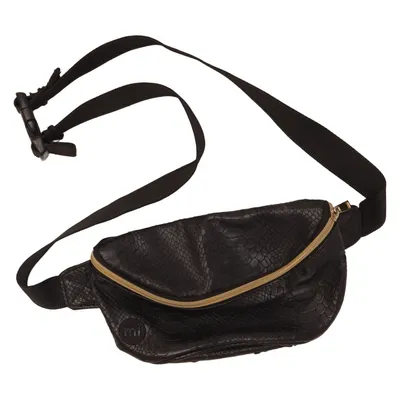 Waist bag (Black) from MiMi Polyester, Polyurethane