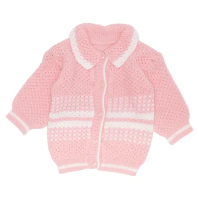 Cardigan (Pink, White)