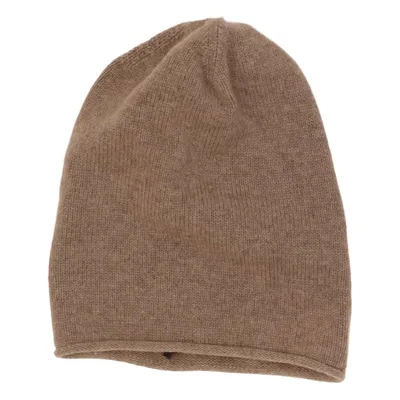 Beanie-Mütze (Beige) von Ludwig Görtz Kaschmir, Merinowolle