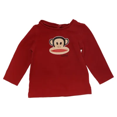 Langærmet t-shirt (Rød) fra Paul Frank Bomuld, Elastan