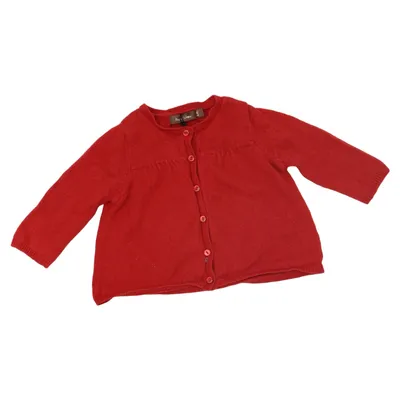 Cardigan (Red) from Bout'chou Angora, Cotton, Polyamide, Viscose