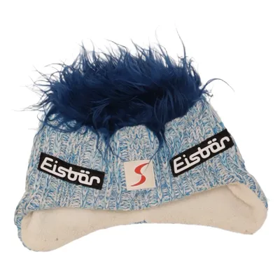 Bommelmütze (Blau, Weiß, Mehrfarbig) von Eisbär Acryl, Merinowolle, Polyester