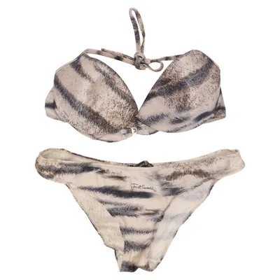 Bikini (Beige, Grå) från Just Cavalli Elastan, Polyamid