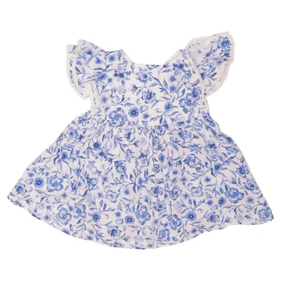 Dress (Blue, White) from Next Cotton