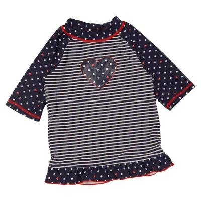 T-shirt de natation (Bleu, Blanc, Rouge) de Pusblu Élasthane, Polyamide