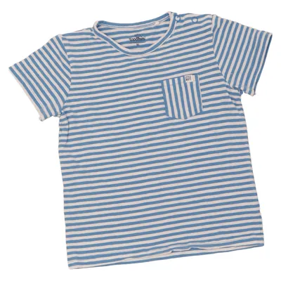 T-shirt (Blue, White) from Topomini Cotton, Elastane