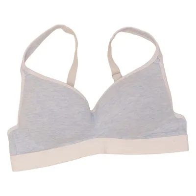 Bra (Blue, White) from Queentex Cotton, Elastane, Modal, Polyester