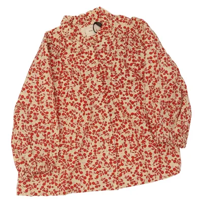 Blus (Beige, Röd) från Konges Sløjd Ekologisk bomull