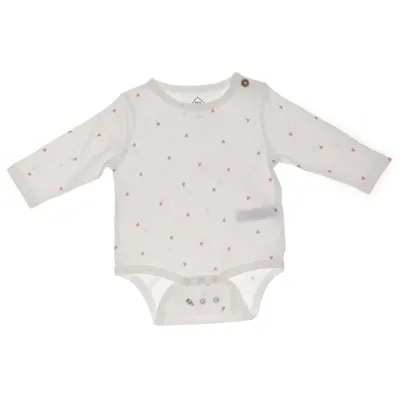 Body (Vit, Rosa) från Tex Baby Bomull