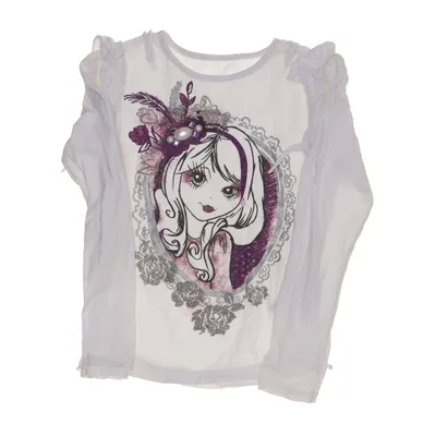 Långärmad t-shirt (Vit, Lila) från St. Bernard Bomull, Elastan