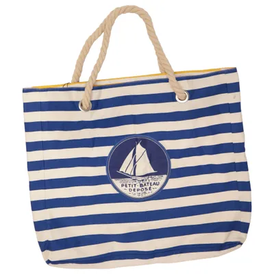 Strandtaske (Blå, Hvid) fra Petit Bateau Bomuld, Polyester