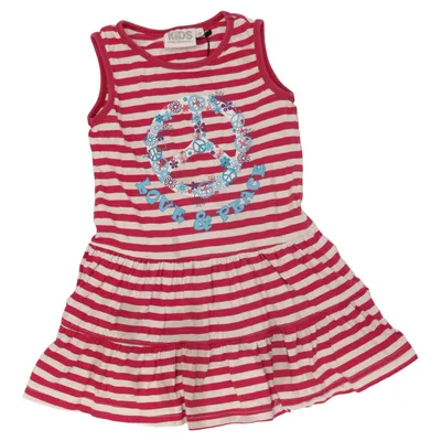 Dress (Pink, White) from Kids and Friends Cotton