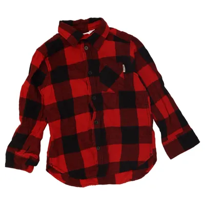 Chemise en flanelle (Rouge, Noir) de H&M Coton