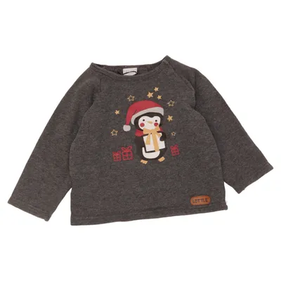Pull de Noël (Gris) de Little Coton, Polyester