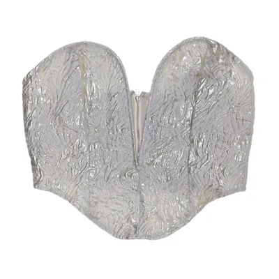 Bustier (Blanc, Argent) de Boohoo Polyester