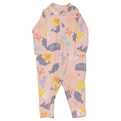 UV beschermende kleding (Roze, Meerkleurig) van M&S Elastaan, Polyamide, Polyester