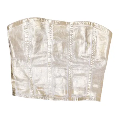 Bustier (Gold) from Stradivarius Cotton, Elastane