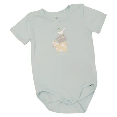 Body (Bleu) de Topomini Coton, Élasthane