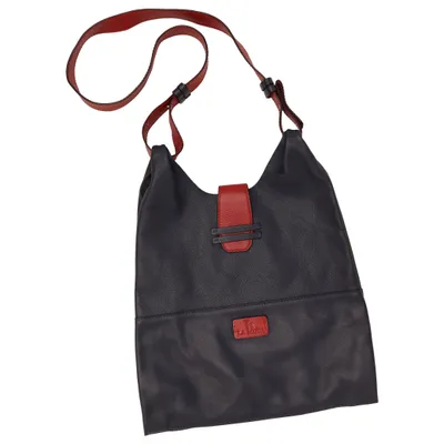 Shoulder-bag (Blue, Red) from La Moda Leather