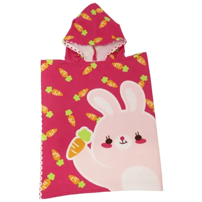 Bath cape (Pink, Orange, Green) Polyester, Viscose