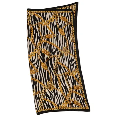 Silketørklæde (Sort, Hvid, Guld) fra Zara Accessories