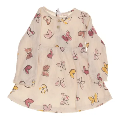 Klänning (Beige, Flerfärgad) från Zara Bomull, Elastan, Polyester
