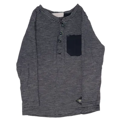 Henley T-shirt (Blå, Hvid) fra Alive Bomuld