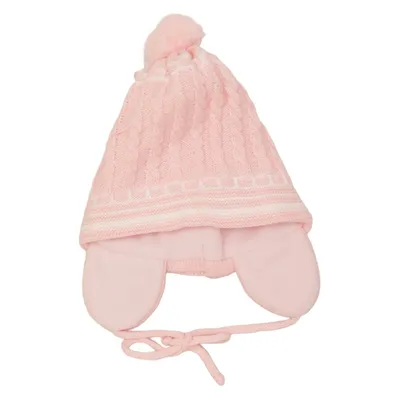 Bonnet à pompon (Rose) de New Acrylique, Laine