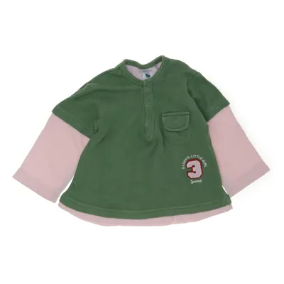 Långärmad t-shirt (Grön, Rosa) från Baby Club Bomull