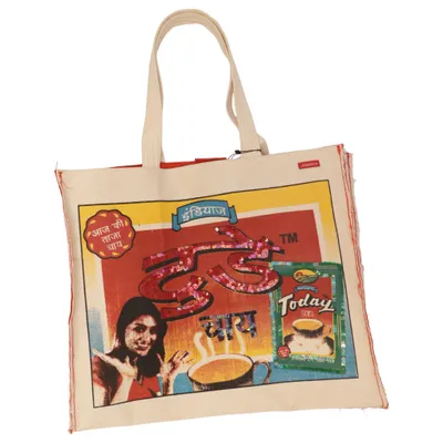 Canvas bag (Beige, Multicolored) from Jiggy