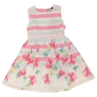 Dress (White, Pink, Blue) from Stop Go Elastane, Polyester