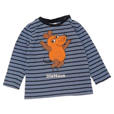 Long sleeve T-shirt (Blue, Multicolored) from DieMaus Cotton, Polyester