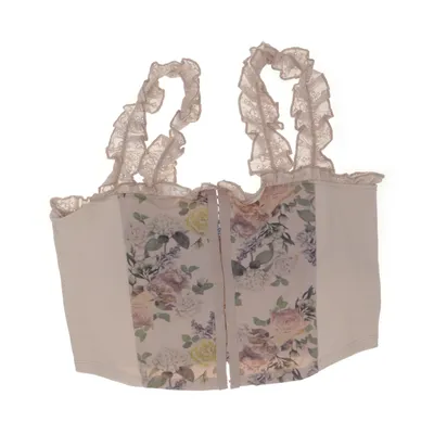Bustier (Beige, Flerfärgad) från Miss Selfridge Bomull, Elastan