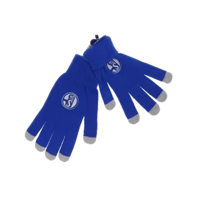 Touch handskar (Blå, Grå) från FC Schalke Akryl, Bomull, Elastan, Metallfiber, Polyester