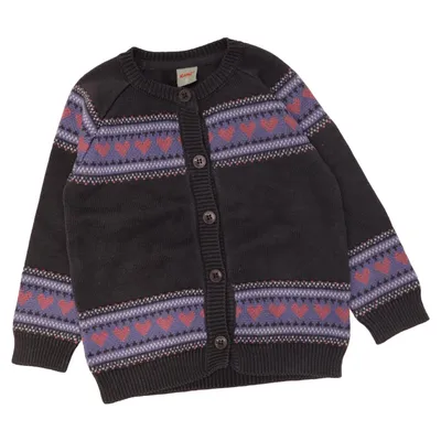 Cardigan (Gray, Multicolored) from Kanz Acrylic, Cotton