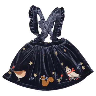 Dungaree skirt (Blue, Multicolored) from Baby Boden Cotton, Elastane, Polyester