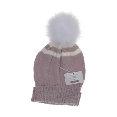 Bonnet à pompon (Rose, Blanc) de Go Handmade